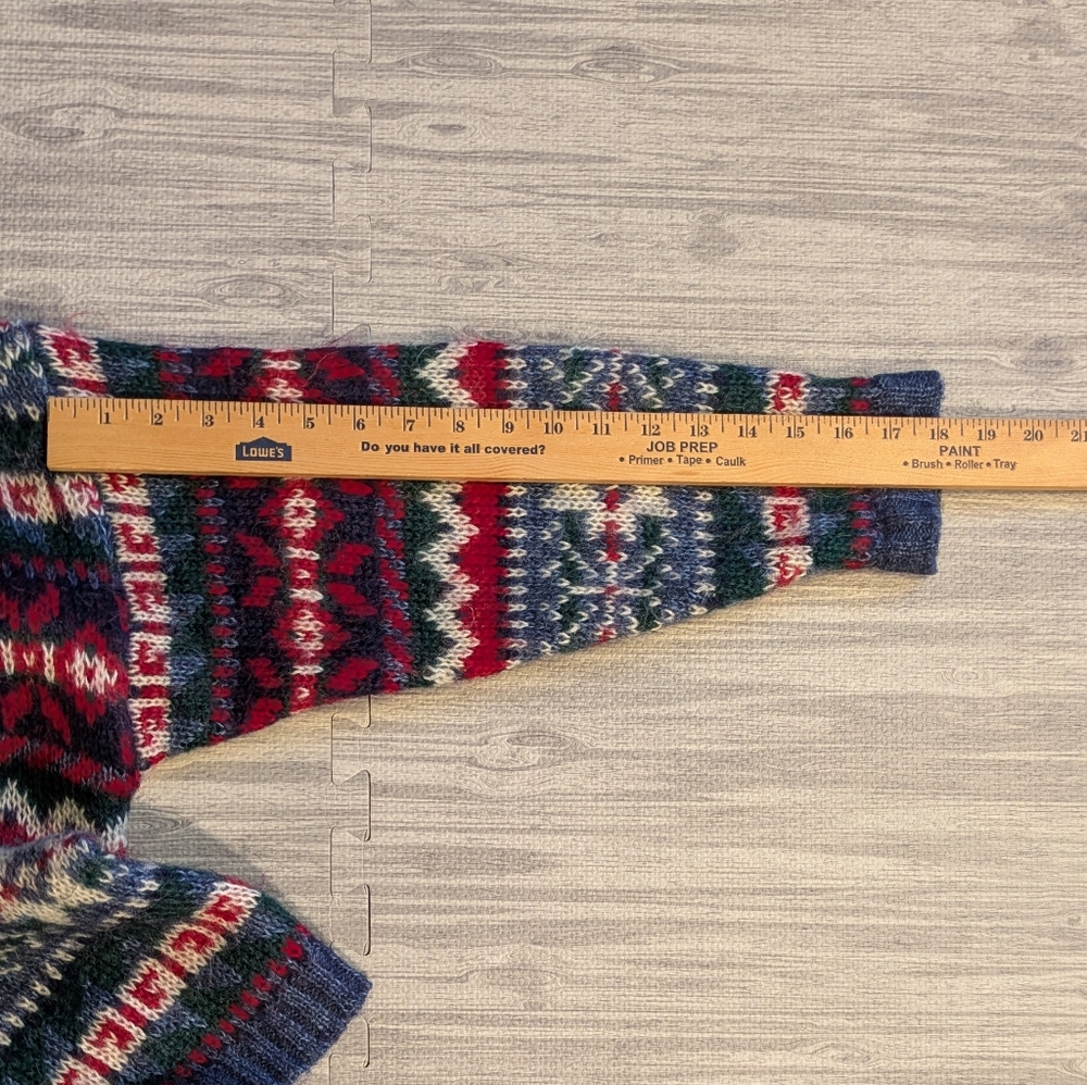 Women's Maurices Mohair Blend Fair Isle V-neck Button-up Cardigan Sz‎ M - Picture 8 of 10
